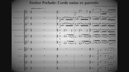 Festive Prelude: Corde natus ex parentis (Score)